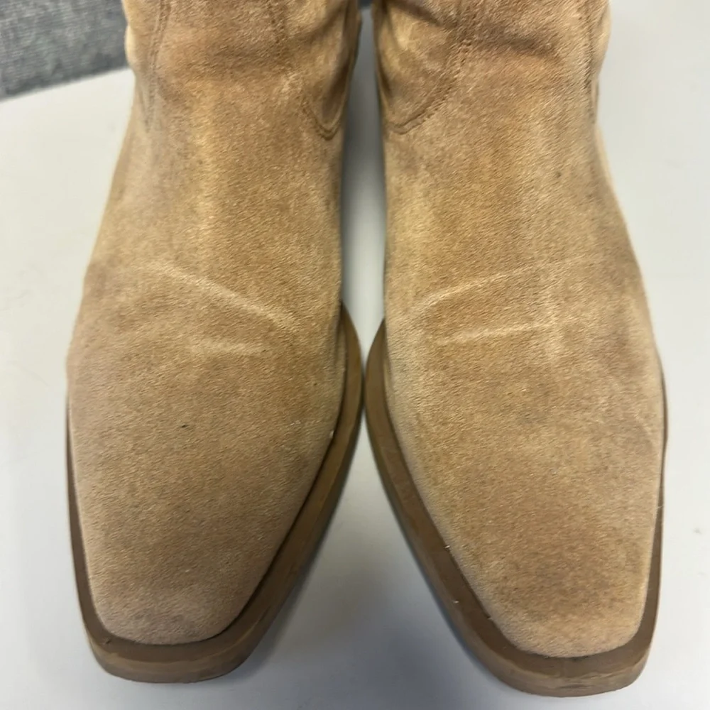 Farm Rio Camel Bota Western Boho Embroidered Tan Ankle Boots - Picture 14 of 14